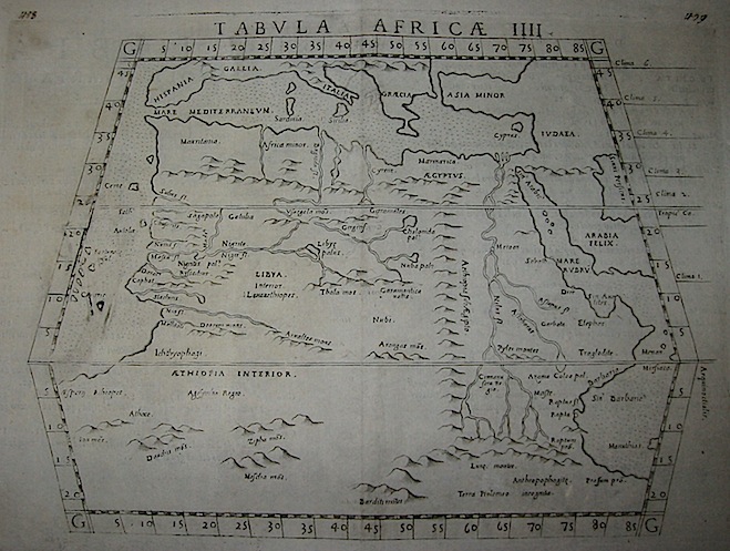 Ruscelli Girolamo (1504-1566) Tabula Africae IIII 1574 Venezia 